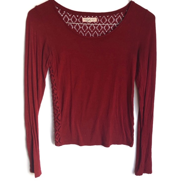 Aeropostale Tops - Aéropostale laser cut long sleeve top